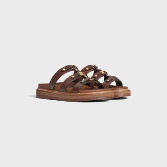 CELINE – Mules Tippi en cuir de veau – Tannage végétal