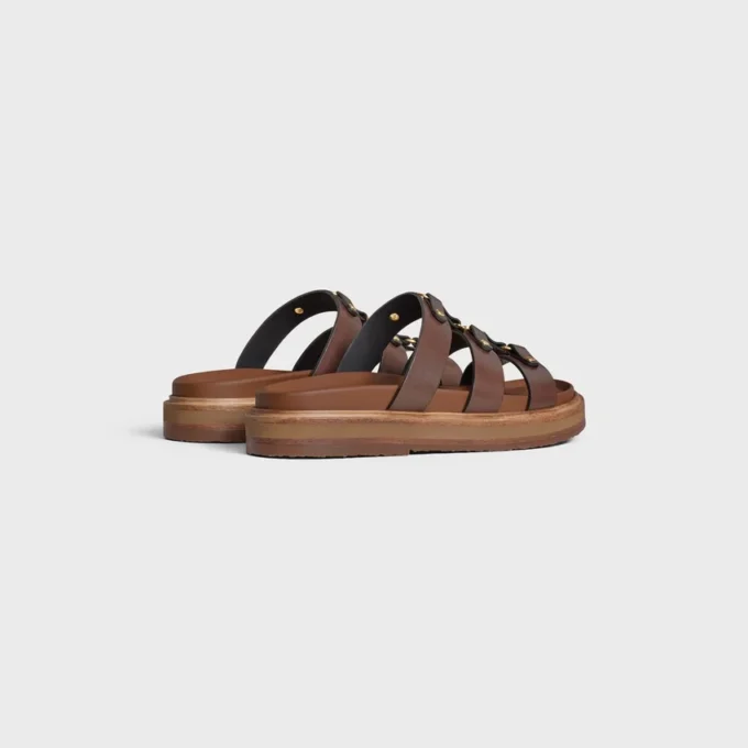 CELINE – Mules Tippi en cuir de veau – Tannage végétal