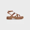 CELINE – Sandales à lanières Clea Triomphe en cuir de veau – Tannage végétal