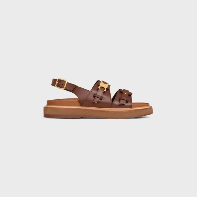 CELINE – Sandales Tippi Triomphe en cuir de veau