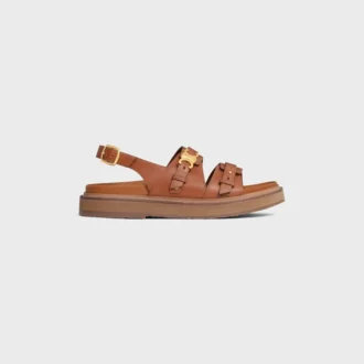 CELINE – Sandales Tippi Triomphe en cuir de veau