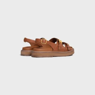CELINE – Sandales Tippi Triomphe en cuir de veau