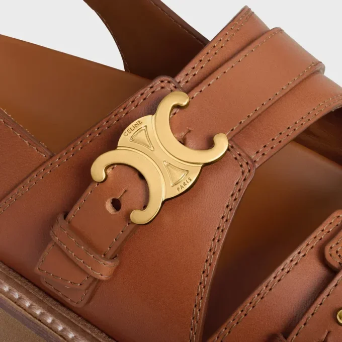 CELINE – Sandales Tippi Triomphe en cuir de veau