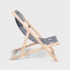Chaise longue en bois et tissu jacquard Chaise longue en bois et tissu jacquard