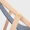 Chaise longue en bois et tissu jacquard Chaise longue en bois et tissu jacquard