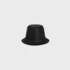 Chapeau bob en cuir d&rsquo;agneau souple