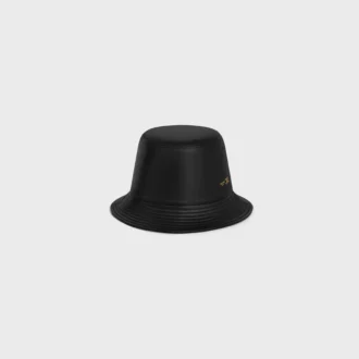 Chapeau bob en cuir d&rsquo;agneau souple