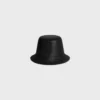 Chapeau bob en cuir d&rsquo;agneau souple