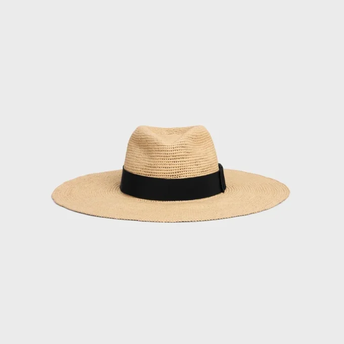 Chapeau à large bord Triomphe en raphia