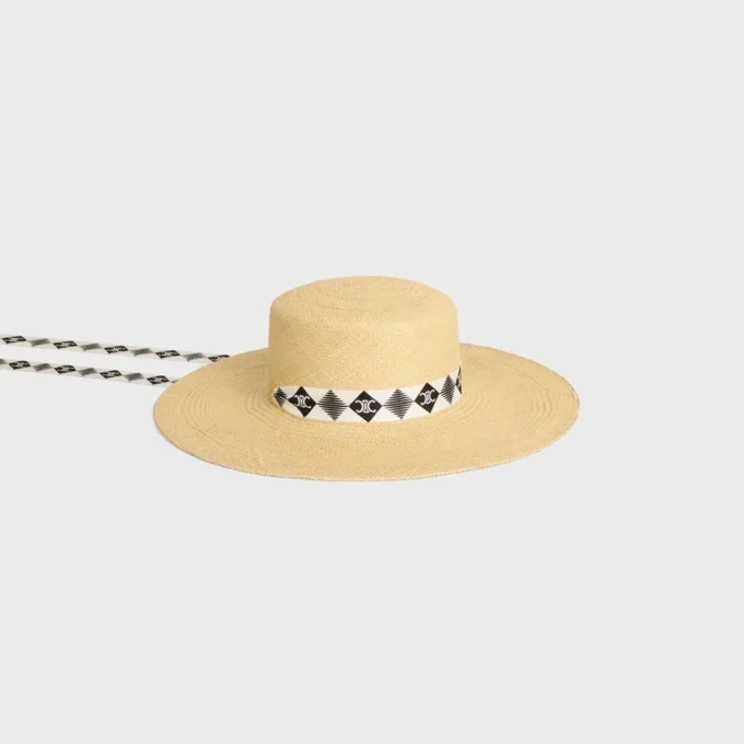Chapeau à ruban en paille