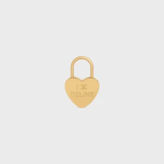 Charms Cadenas en forme de cœur en laiton avec finition dorée