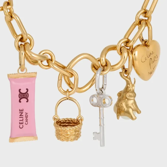Charms Candy Bar en émail et laiton avec finition dorée