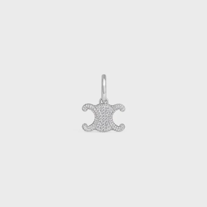 Charms CELINE Triomphe en strass et laiton avec finition rhodiée Charms CELINE Triomphe en strass et laiton avec finition rhodiée