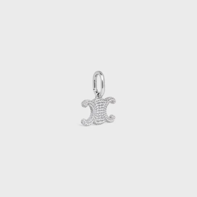 Charms CELINE Triomphe en strass et laiton avec finition rhodiée Charms CELINE Triomphe en strass et laiton avec finition rhodiée