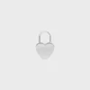 Charms Cœur Cadenas en laiton avec finition rhodiée Charms Cœur Cadenas en laiton avec finition rhodiée