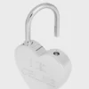 Charms Cœur Cadenas en laiton avec finition rhodiée Charms Cœur Cadenas en laiton avec finition rhodiée