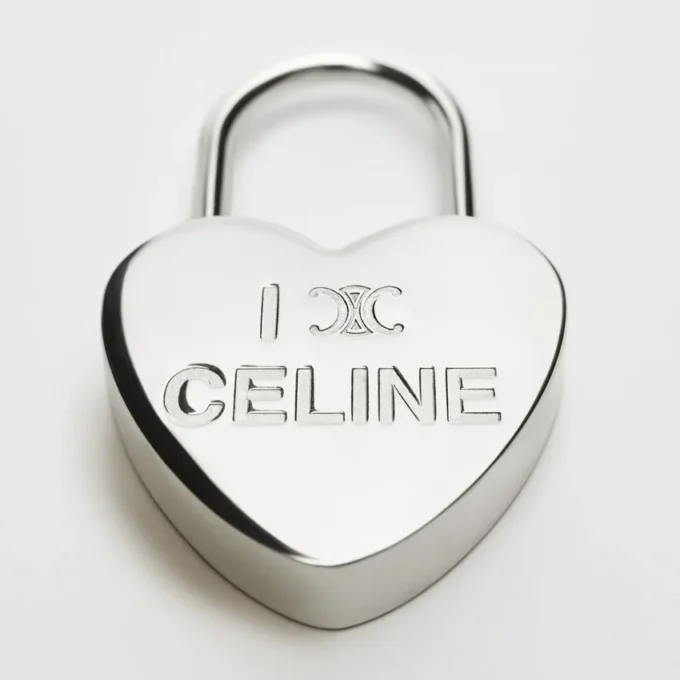 Charms Cœur Cadenas en laiton avec finition rhodiée Charms Cœur Cadenas en laiton avec finition rhodiée