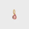 Charms en forme de figue en laiton avec finition dorée, émail et strass Charms en forme de figue en laiton avec finition dorée, émail et strass