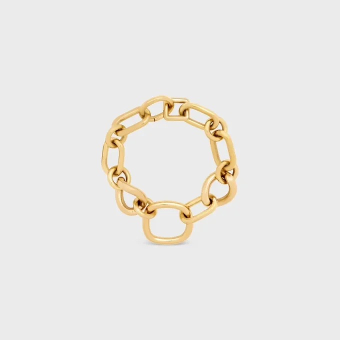 Charms Gourmette fine moderne en laiton avec finition dorée Charms Gourmette fine moderne en laiton avec finition dorée