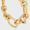 Charms Gourmette fine moderne en laiton avec finition dorée Charms Gourmette fine moderne en laiton avec finition dorée