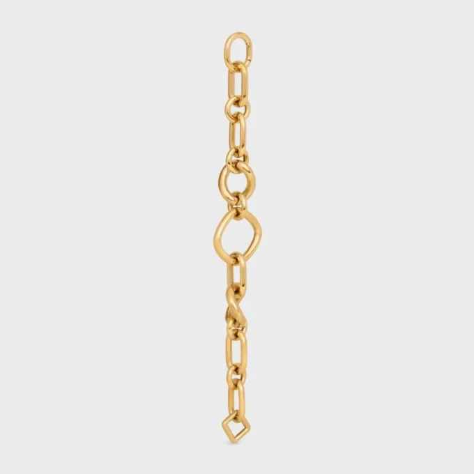 Charms Gourmette fine moderne en laiton avec finition dorée Charms Gourmette fine moderne en laiton avec finition dorée