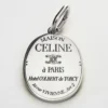 Charms Maison CELINE Médaille en laiton avec finition rhodiée