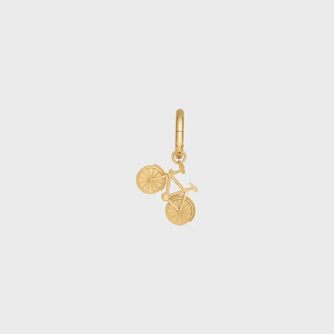 Charms Vélo en laiton avec finition dorée Charms Vélo en laiton avec finition dorée