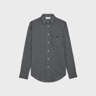 Chemise ample en coton à carreaux