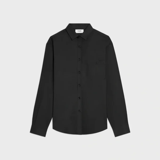 Chemise ample en twill de soie