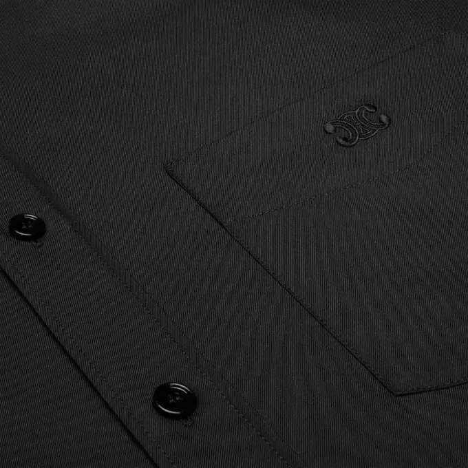 Chemise ample en twill de soie