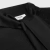 Chemise courte à col lavallière en twill de soie