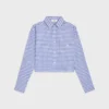 Chemise courte en coton Vichy
