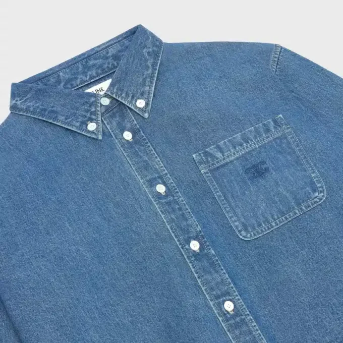 Chemise courte en denim Union Ocean Wash