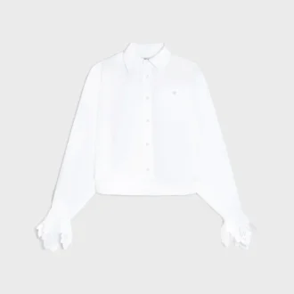 Chemise courte en popeline de coton