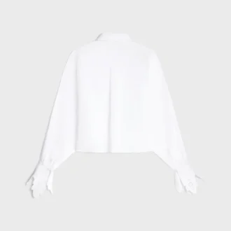 Chemise courte en popeline de coton