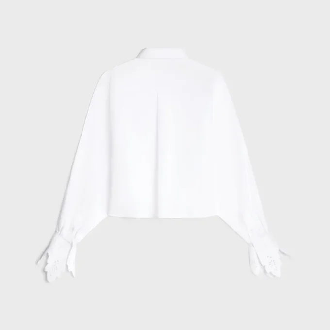 Chemise courte en popeline de coton