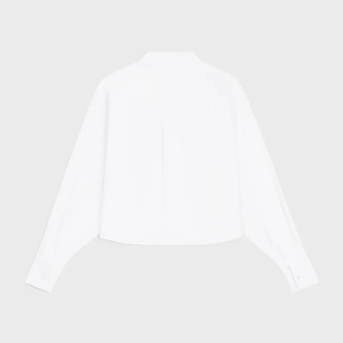 Chemise courte en popeline de coton Chemise courte en popeline de coton