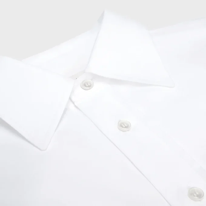 Chemise courte en popeline de coton