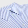 Chemise courte en popeline de coton rayée