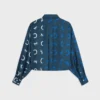 Chemise courte en twill de soie