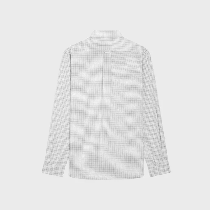 Chemise décontractée en sergé de coton à carreaux Chemise décontractée en sergé de coton à carreaux
