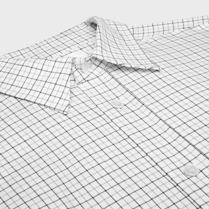 Chemise décontractée en sergé de coton à carreaux Chemise décontractée en sergé de coton à carreaux