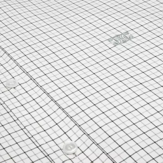 Chemise décontractée en sergé de coton à carreaux Chemise décontractée en sergé de coton à carreaux