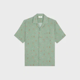 Chemise de bowling en viscose imprimé cachemire