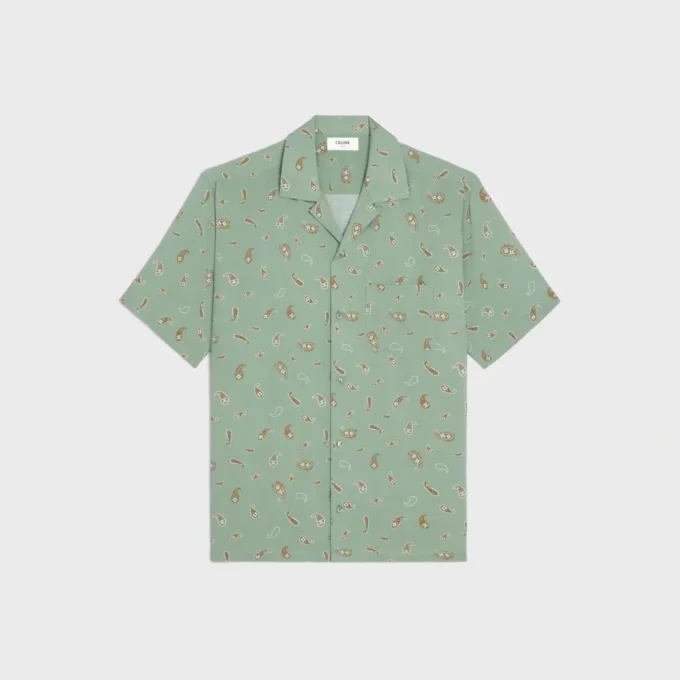 Chemise de bowling en viscose imprimé cachemire Chemise de bowling en viscose imprimé cachemire
