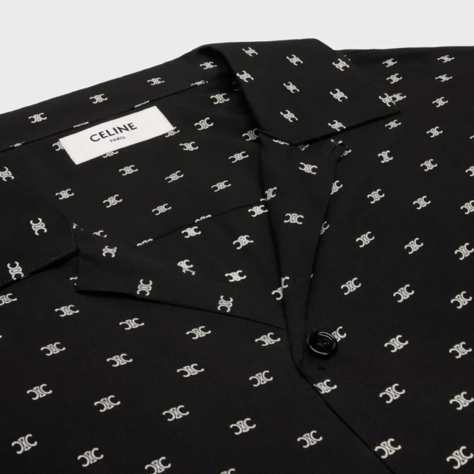 Chemise de bowling en viscose imprimée Micro Triomphe