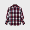 Chemise en cachemire à carreaux