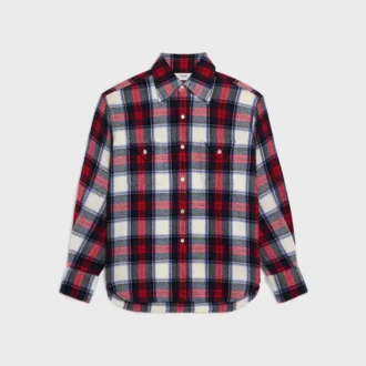 Chemise en cachemire à carreaux