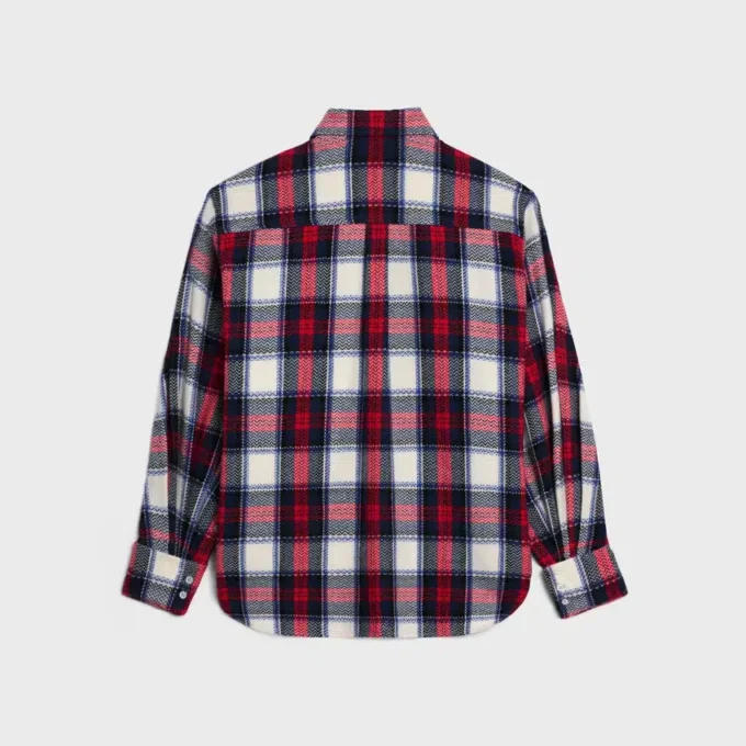 Chemise en cachemire à carreaux