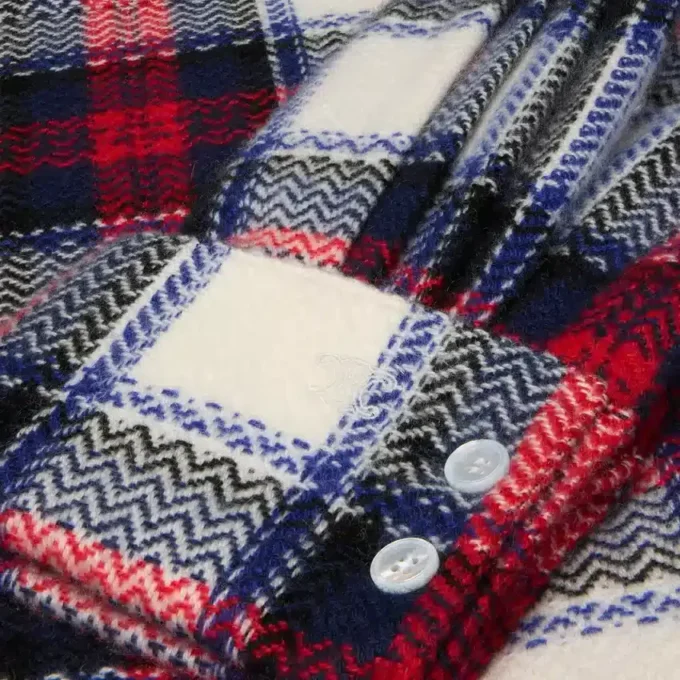 Chemise en cachemire à carreaux